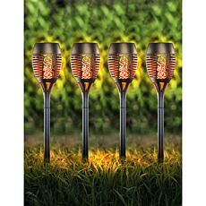 Solarlampen, 4 Stück, 10 LEDs