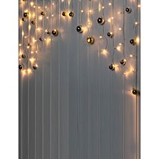 Guirlande rideau «Boules de Noël», 70 LED, L 140 cm