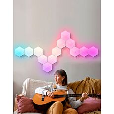 Panneaux lumineux «Hexalight», LED RGB, modes lumineux et musicaux