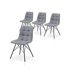 Set de Chaises «Lena», 4 pièces, gris