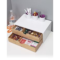 Bambusschublade für Tee & Kaffee, 2-stöckig