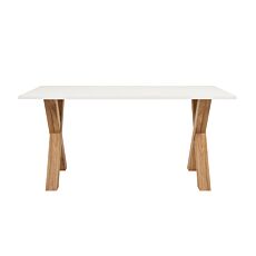 Table «Avant», Lo 160 x La 90 x H 76 cm, décor bois/blanc