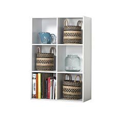 Vertikales Regal «JURG6», 6 Nischen, B 61,5 x H 91,5 x T 29,5 cm, weiss