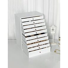 SONGMICS Schmuckkoffer weiss