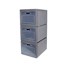 3-teilige Aufbewahrungsbox «Cabibox», grau