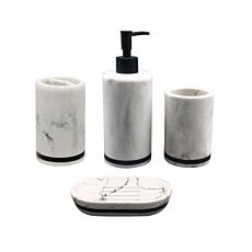 Set de salle de bains, set de 4, effet marbre