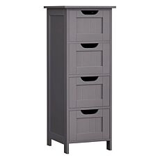 SONGMICS Regal «Nino», 4 Schubladen, B 30 x H 82 x T 30 cm, weiss – grau