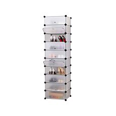 SONGMICS Aufbewahrungsboxen, 10 Stück, B 43 x H 173 x T 31 cm