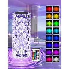 Lampe «Cristal», 16 couleurs, H 19,5 cm
