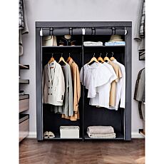 SONGMICS Armoire en intissé, gris