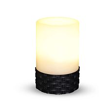 LED-Solarlampe «Rattan», Ø10,5xH18 cm