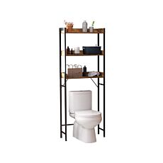 SONGMICS Meuble WC «Indus», L 63 x H 165 x P 25 cm, brun/noir