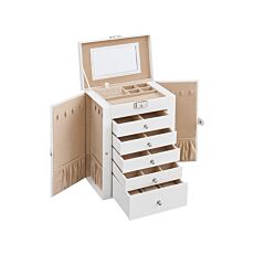 SONGMICS Schmuckkasten, 6 Ebenen, 15,6x26x32 cm