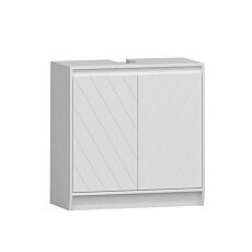 Meuble sous-lavabo «Noémie», L 60 x H 60 x P 30 cm, blanc