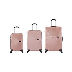 TRAVEL EXPEDITION Valises «Ibiza», set de 3 rose