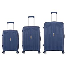 TRAVEL EXPEDITION Valises «Monaco», set de 3 bleu