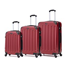 TRAVEL EXPEDITION Kofferset «Star», 3-teilig – rot