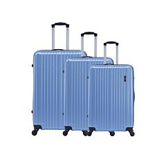 TRAVEL EXPEDITION Valises «Locarno», set de 3, avec serrure TSA et balance bleu clair