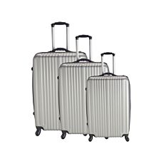 TRAVEL EXPEDITION Valises «Locarno», set de 3, avec serrure TSA et balance gris