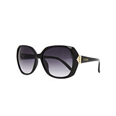 GUESS Damensonnenbrille, goldfarbenes Dekor, schwarz