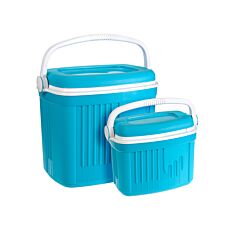 Kühlboxen, 2er-Set, 8 l und 32 l, blau