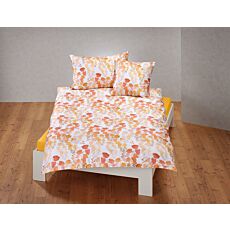 Parure de lit en satin, motif feuilles