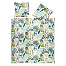 Tropische Bettwäsche mit Blättern