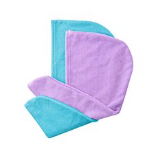 Pack de 2 turbans cheveux en microfibre