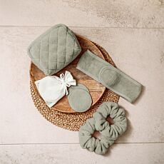 VOSSEN My Moments Beauty Bag, mit Stirnband, Scrunchies & Reinigungspads