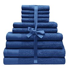 Lot de linge éponge « Uni », 10 pièces, absorbant et doux