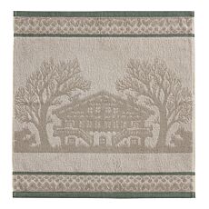 Linge éponge «Papier découpé», lot de 2 avec motif chalet