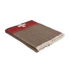 Couverture militaire à franges, style classique