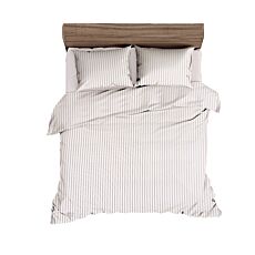 Linge de lit à motif de lignes discrètes