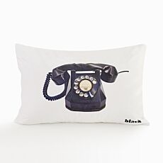 Housse de coussin imprimée téléphone ancien
