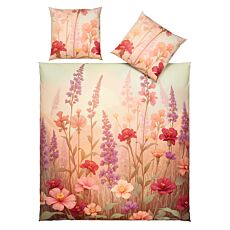 Bettwäsche mit blumiger Landschaft