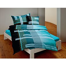 Satin-Bettwäsche mit Streifen und Muster