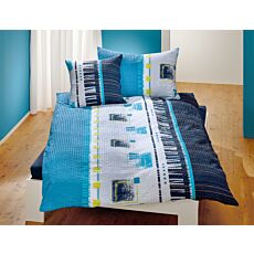 Karierte Bettwäsche mit Streifen