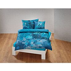 Satin-Bettwäsche, Blumen- und Mandalamuster, Doubleface