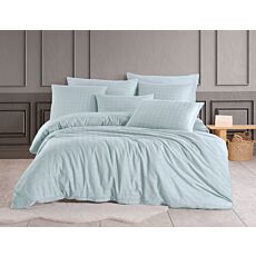 Damast-Satin Bettwäsche, kariert, Reissverschluss