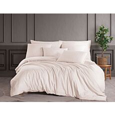 Damast-Satin Bettwäsche, kariert, Reissverschluss