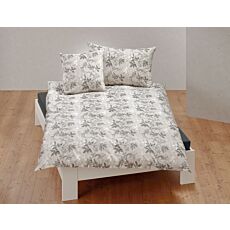 Linge de lit en lin avec motif floral éclatant