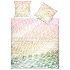 Linge de lit délicat à rayures