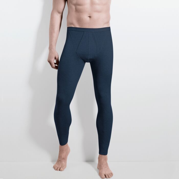 ISA Caleçon long pour homme, avec ouverture