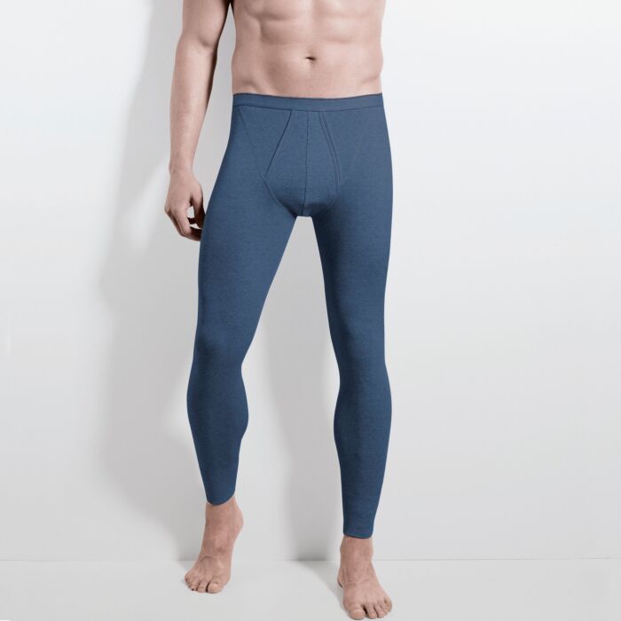 ISA Caleçon long pour homme, avec ouverture