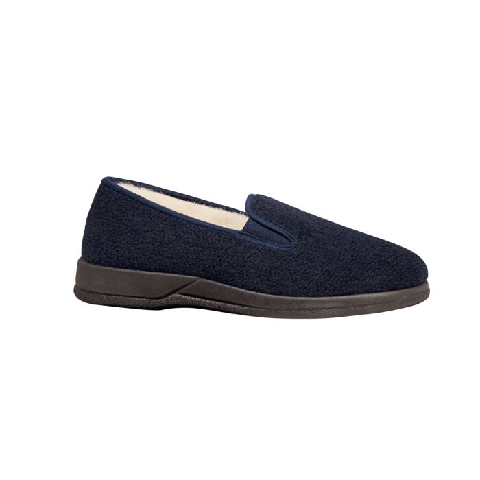 Herren-Pantoffel, Velours mit Wollfutter