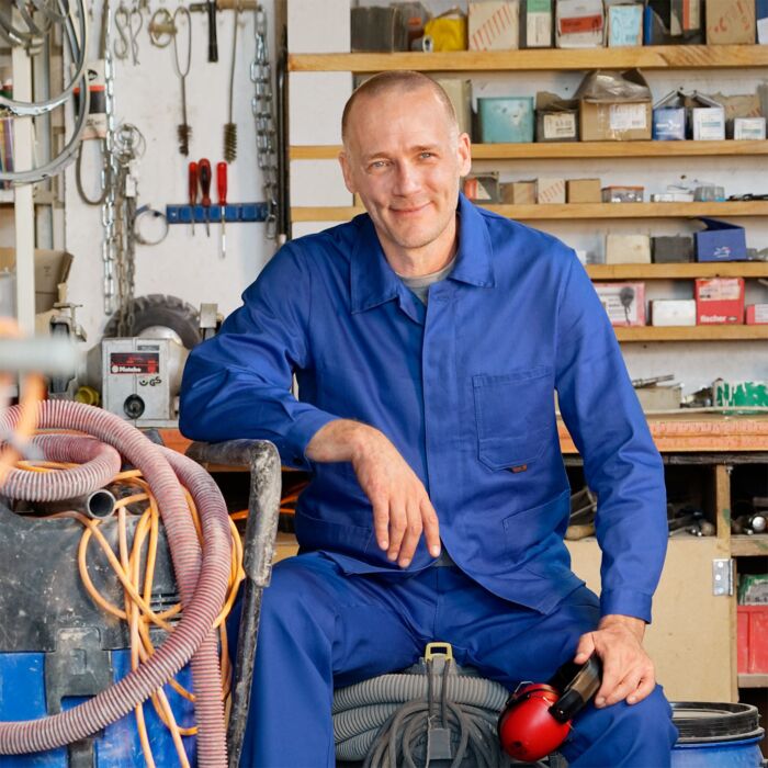 Arbeitsjacke, verstärkte Doppelnähte