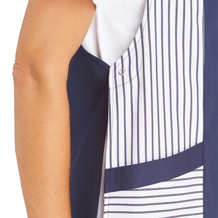 Blouse de travail à fermeture sur le côté, 65% polyester