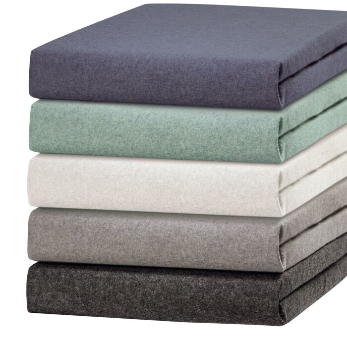 biberna Drap-housse en flanelle, effet chiné main product photo