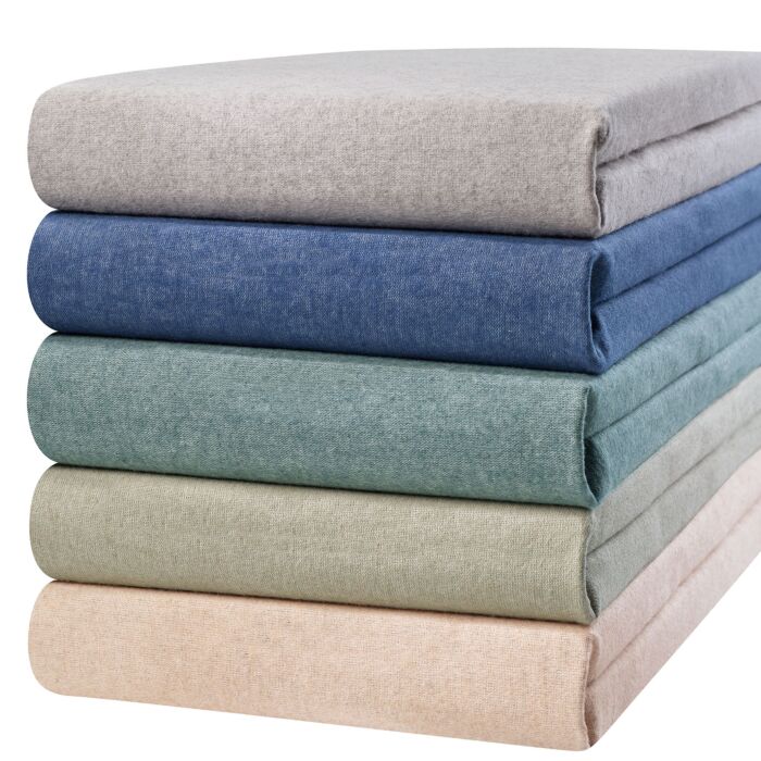Drap-housse en flanelle avec effet chiné