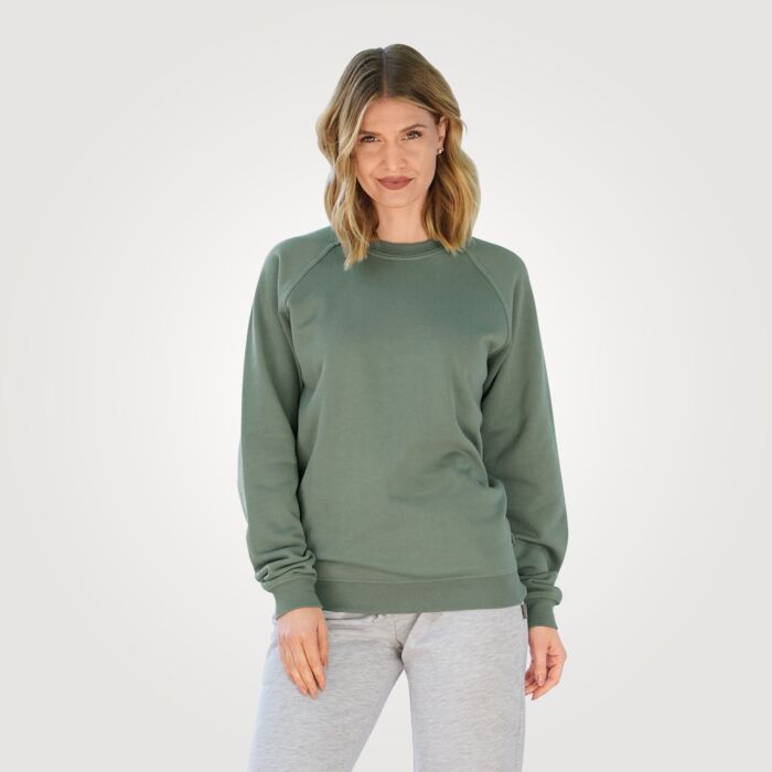 Unisex-Sweatshirt mit Bündchen, innen geraut